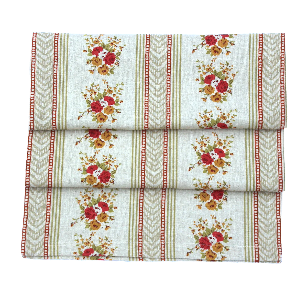 Rustic Red Country Rose Table Runner