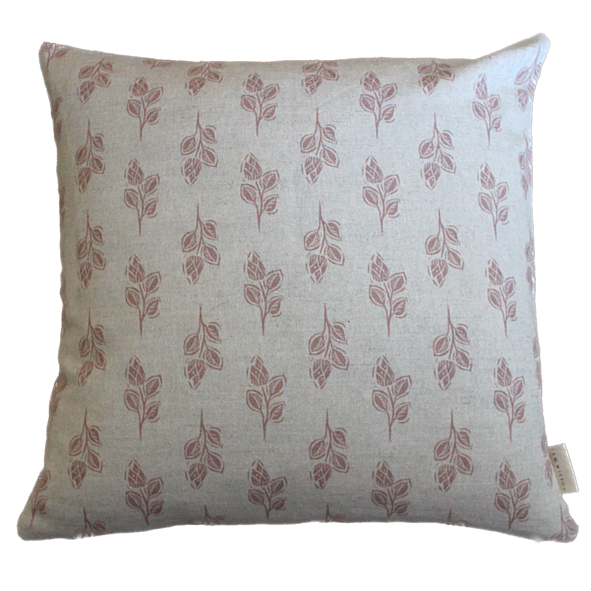 Floral Pink Square Linen Cushion