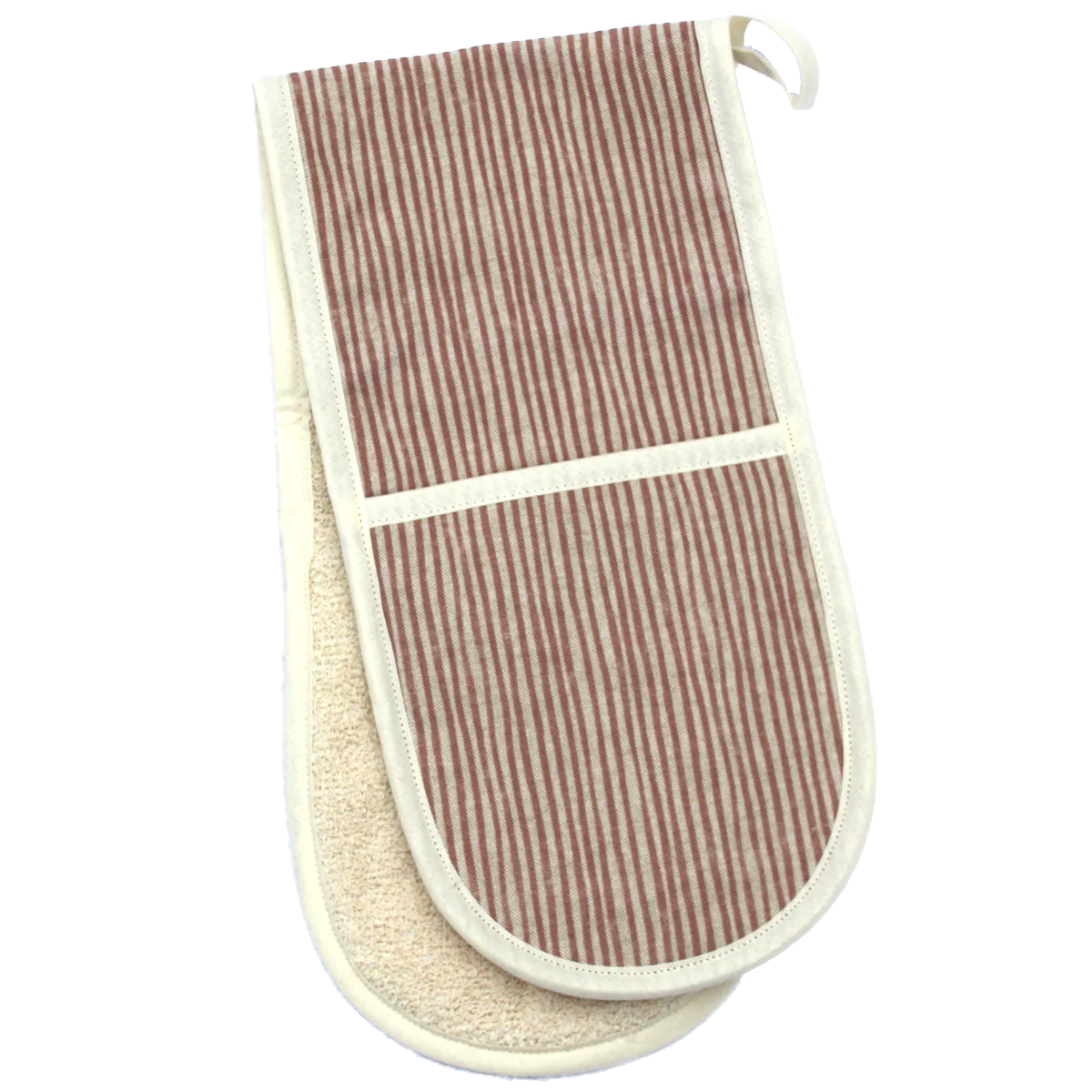 Pink Stripe Double Oven Gloves