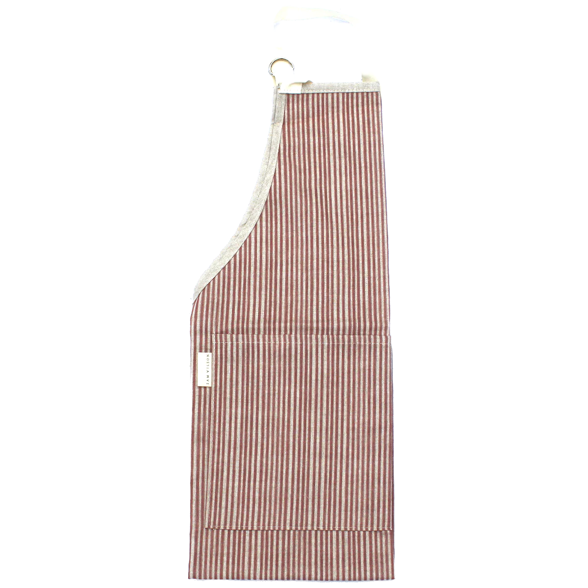 Pink Stripe Linen Apron