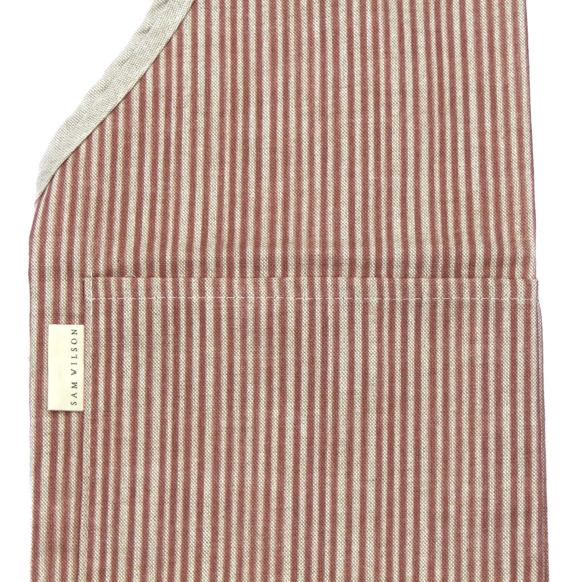 Pink Stripe Linen Apron