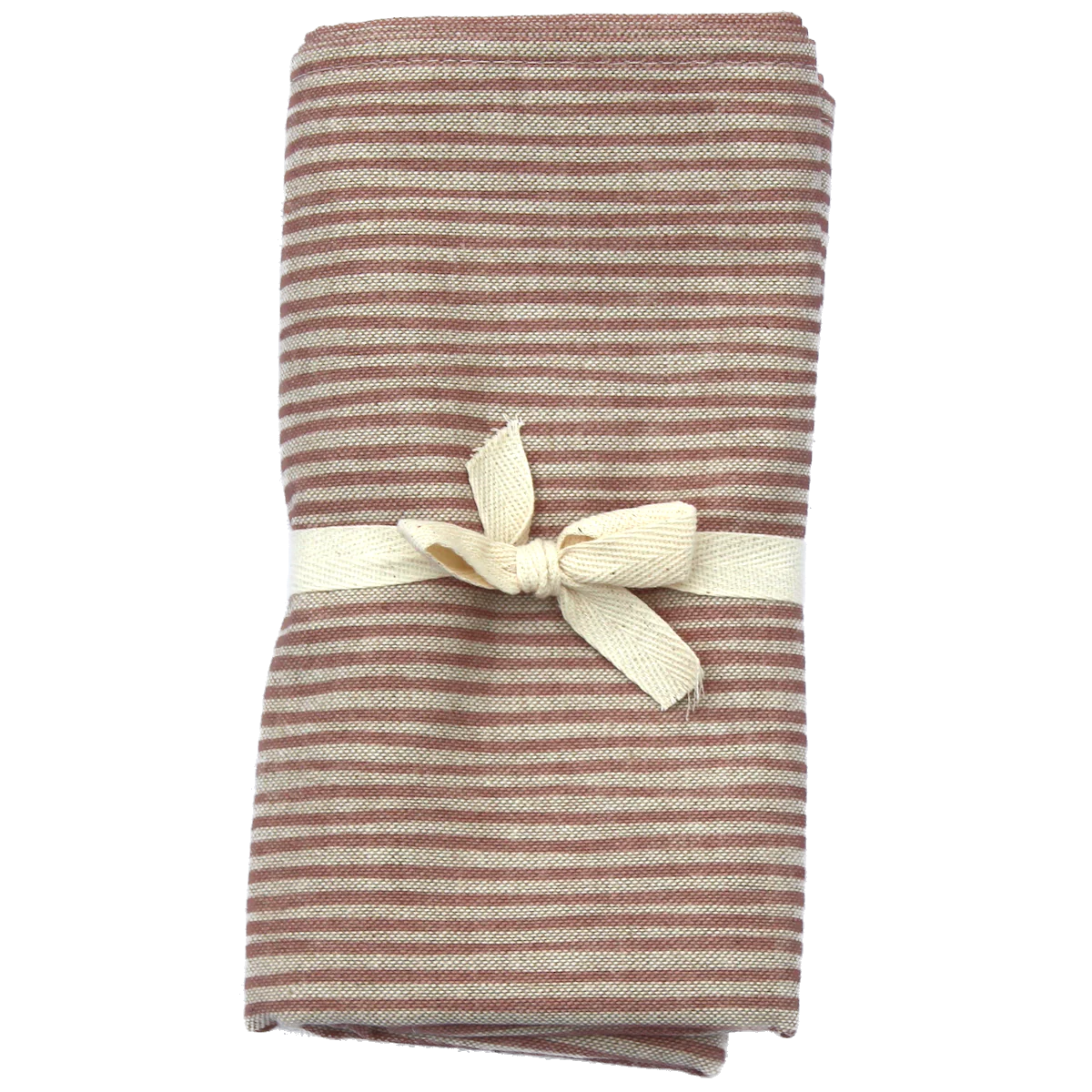 Pink Stripe Cotton Napkins - Set of 4
