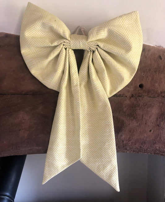 Herringbone  Linen Big Bow