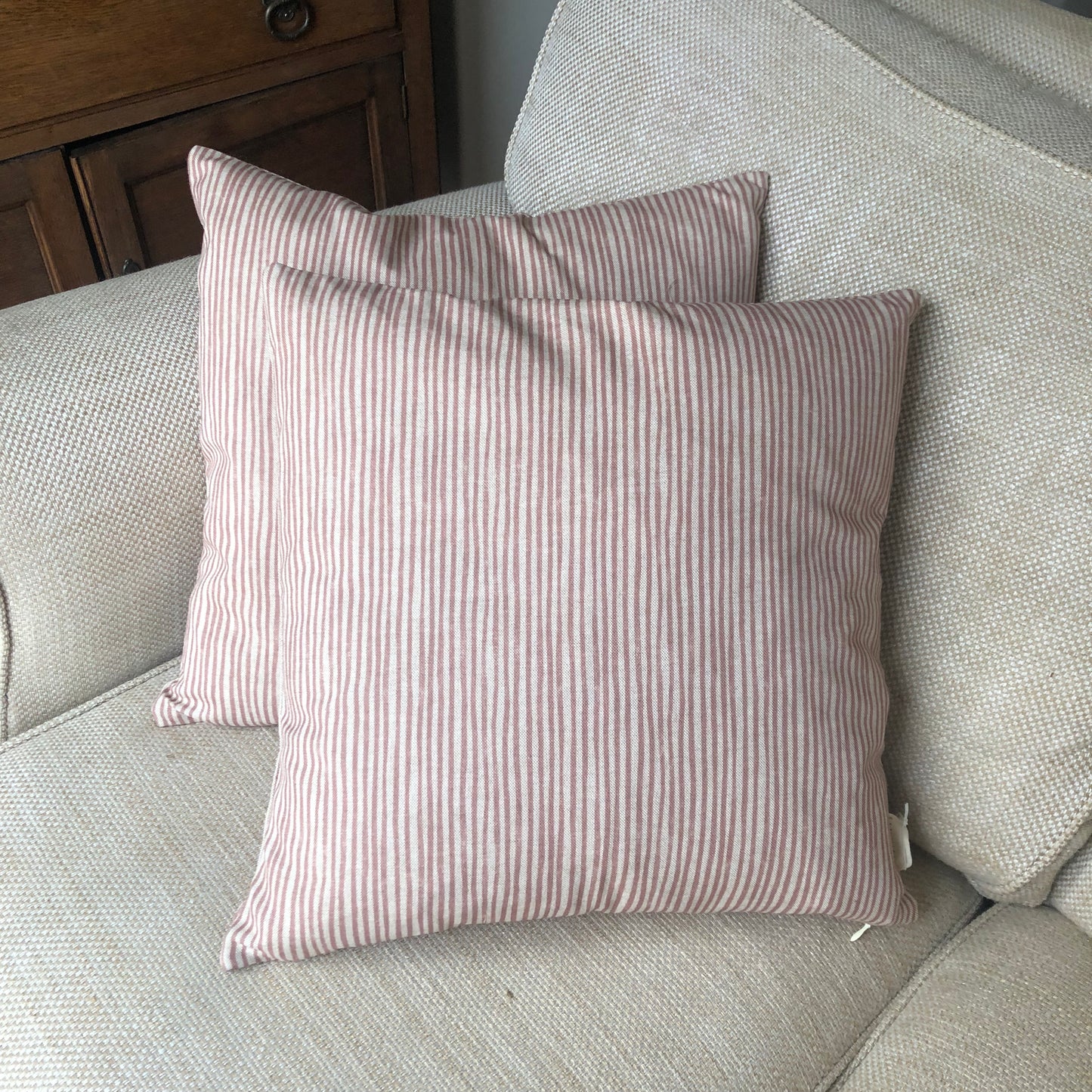 Floral Pink Square Linen Cushion