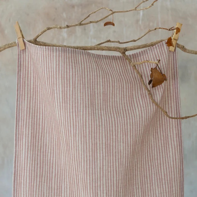 Pink Stripe Tea Towel